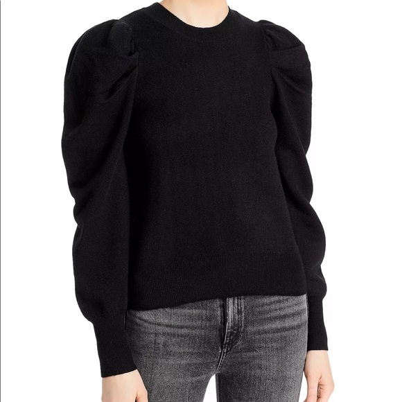 Aqua Tops - AQUA Cashmere Puff Sleeve Sweater